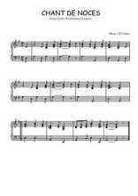 Téléchargez l'arrangement pour piano de la partition de Traditionnel-Chant-de-noces en PDF